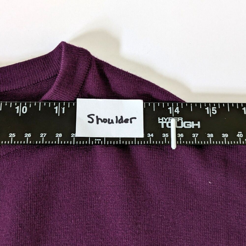 BEBE Purple Plum Knit Dress Size S Keyhole Cutout Bodycon Short Sleeves - Picture 11 of 16